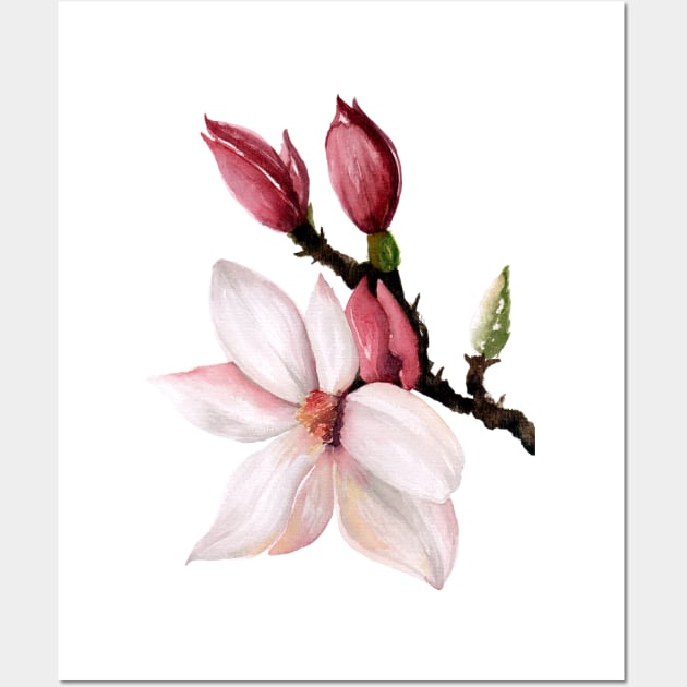 Magnolia Branch Wall Art by artofsuff